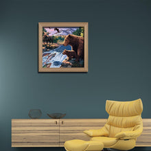 Charger l&#39;image dans la galerie, Ours - diamant rond complet - 30x30cm
