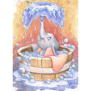 Éléphant mignon - peinture complète de diamant - 30x40cm