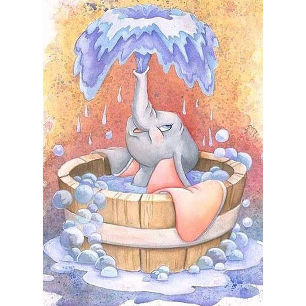 Éléphant mignon - peinture complète de diamant - 30x40cm
