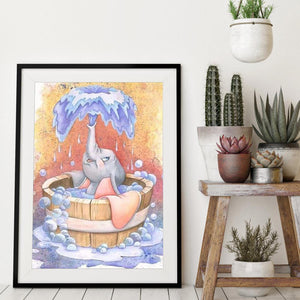 Éléphant mignon - peinture complète de diamant - 30x40cm