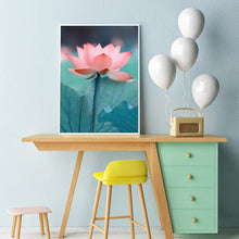 Charger l&#39;image dans la galerie, Lotus - diamant rond complet - 30x40cm

