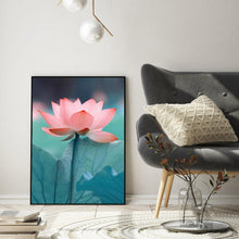 Charger l&#39;image dans la galerie, Lotus - diamant rond complet - 30x40cm
