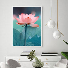 Charger l&#39;image dans la galerie, Lotus - diamant rond complet - 30x40cm
