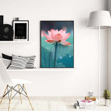 Charger l&#39;image dans la galerie, Lotus - diamant rond complet - 30x40cm
