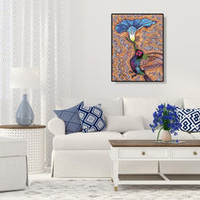 Charger l&#39;image dans la galerie, Oiseau et pétunia - peinture en diamant complet - 30x40cm
