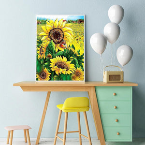 Tournesol - peinture en diamant complet - 30x40cm