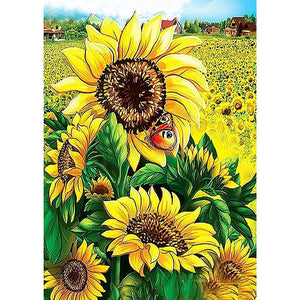 Tournesol - peinture en diamant complet - 30x40cm