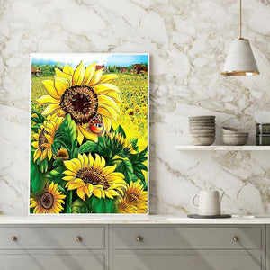 Tournesol - peinture en diamant complet - 30x40cm