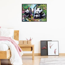 Charger l&#39;image dans la galerie, Panda - diamant rond complet - 40x30cm
