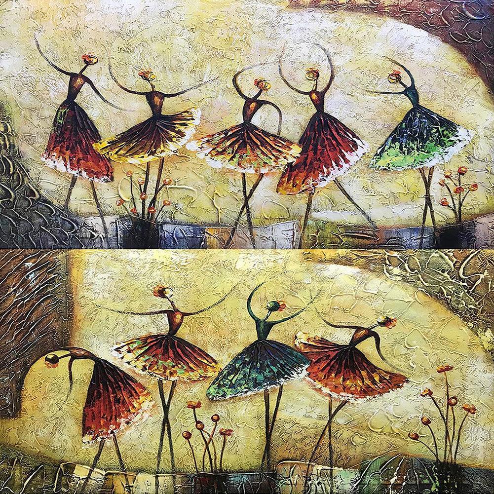 Danse - diamant rond complet - 40x30cm