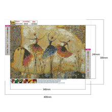 Charger l&#39;image dans la galerie, Danse - diamant rond complet - 40x30cm
