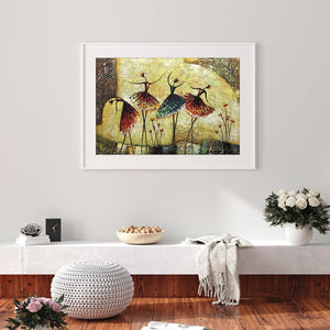 Danse - diamant rond complet - 40x30cm