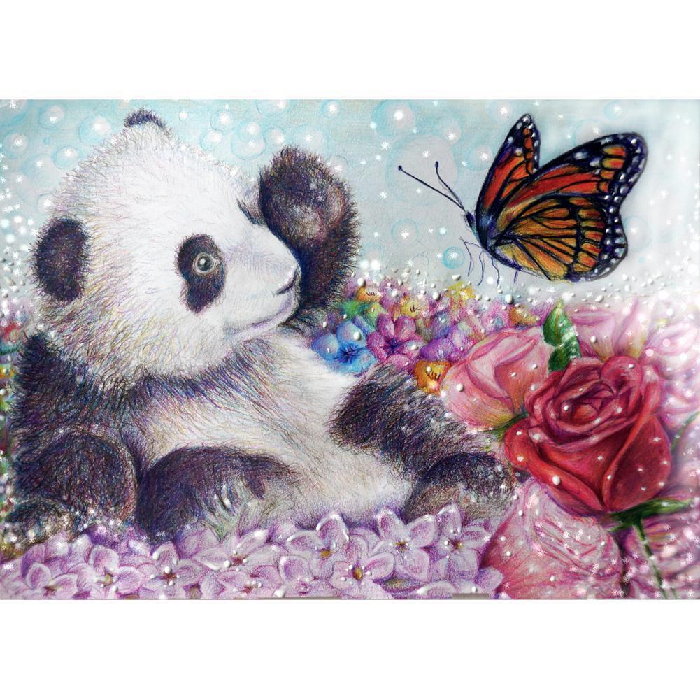 Panda - peinture en diamant complet - 40x30cm