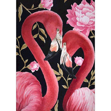 Charger l&#39;image dans la galerie, Oiseau rose - peinture complète de diamant - 40x30cm

