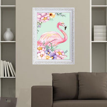 Charger l&#39;image dans la galerie, Oiseau rose - peinture complète de diamant - 40x30cm
