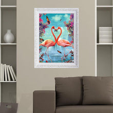 Charger l&#39;image dans la galerie, Oiseau rose - peinture complète de diamant - 40x30cm
