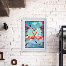 Charger l&#39;image dans la galerie, Oiseau rose - peinture complète de diamant - 40x30cm
