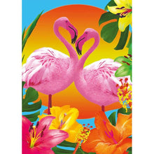 Charger l&#39;image dans la galerie, Oiseau rose - peinture complète de diamant - 40x30cm

