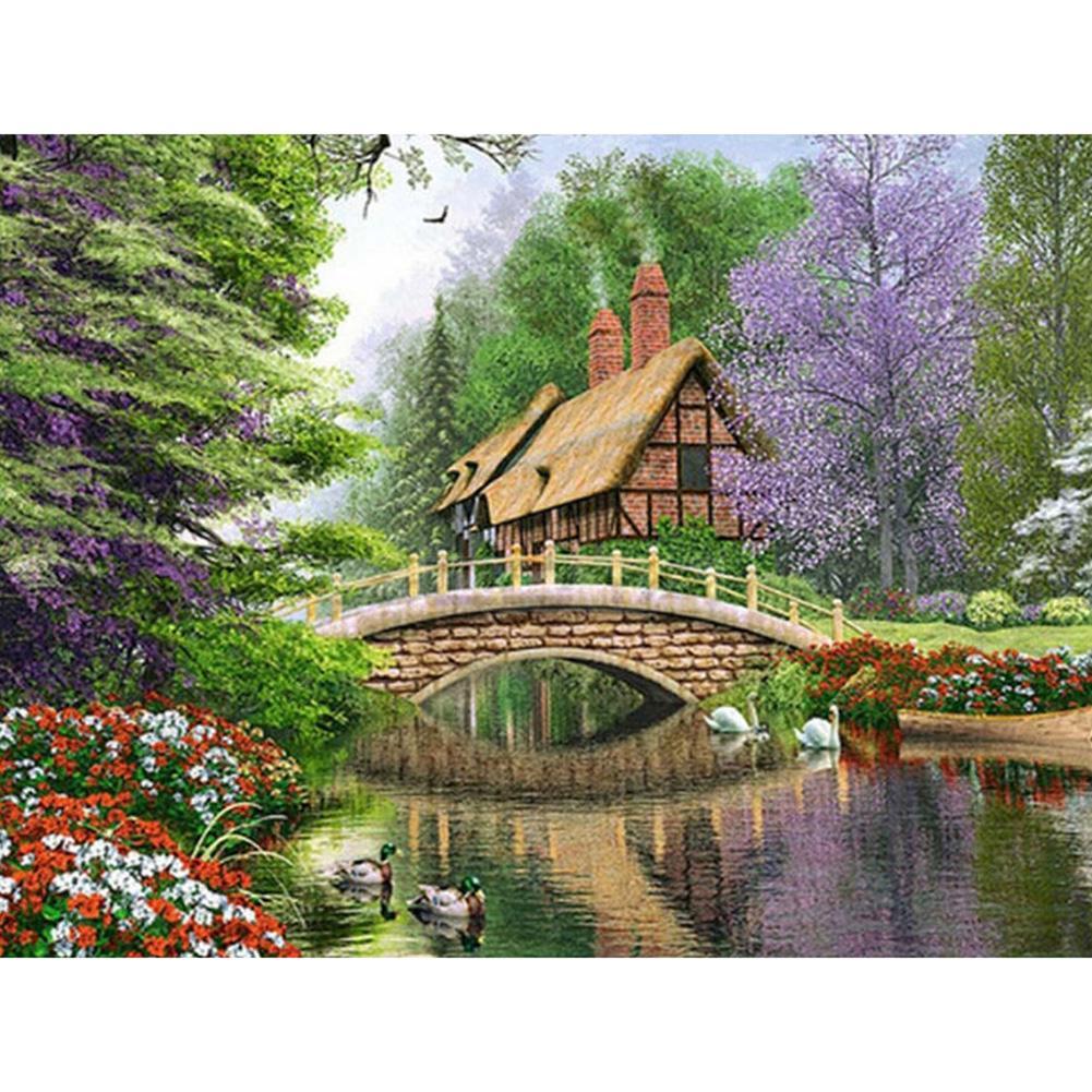 Paysage - peinture en diamant complet - 40x30cm