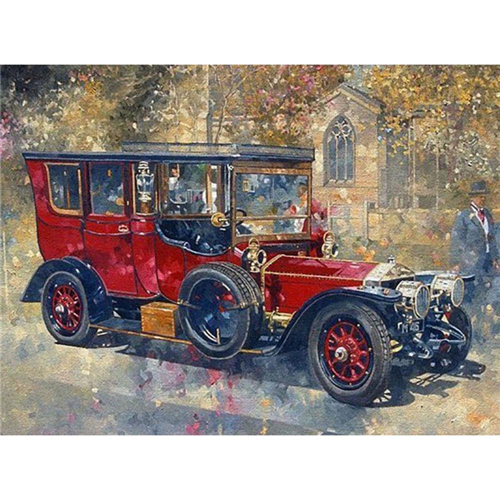 Jeep - peinture diamant - 40x30cm