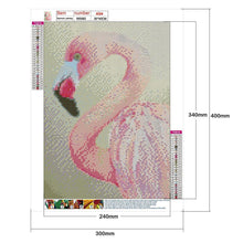 Charger l&#39;image dans la galerie, Oiseau rose - diamant rond complet - 30x40cm
