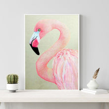 Charger l&#39;image dans la galerie, Oiseau rose - diamant rond complet - 30x40cm
