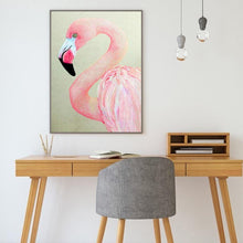 Charger l&#39;image dans la galerie, Oiseau rose - diamant rond complet - 30x40cm
