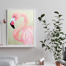 Charger l&#39;image dans la galerie, Oiseau rose - diamant rond complet - 30x40cm
