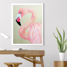 Charger l&#39;image dans la galerie, Oiseau rose - diamant rond complet - 30x40cm
