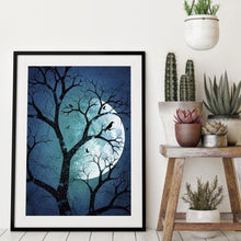 Charger l&#39;image dans la galerie, Lune - diamant plein rond - 30x40cm
