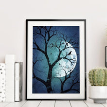 Charger l&#39;image dans la galerie, Lune - diamant plein rond - 30x40cm
