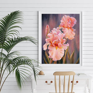 Fleur - diamant rond complet - 30x40cm