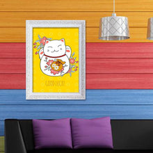 Charger l&#39;image dans la galerie, Chat chanceux - diamant rond complet - 30x40cm
