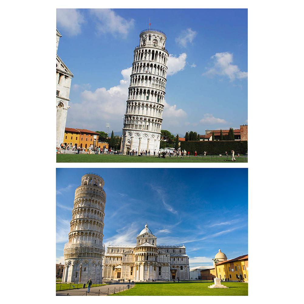 Tour penchée - diamant rond complet - 40x30cm