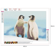 Charger l&#39;image dans la galerie, Pingouin - diamant rond complet - 40x30cm
