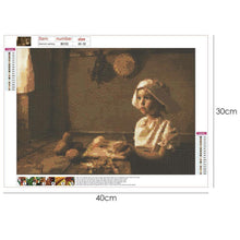 Charger l&#39;image dans la galerie, Fille - diamant rond complet - 40x30cm
