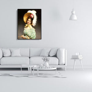 Fille élégante - diamant rond complet - 40x50cm
