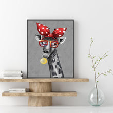 Charger l&#39;image dans la galerie, Girafe de nouveauté - diamant rond complet - 30x40cm
