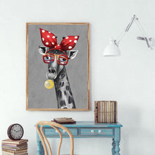 Charger l&#39;image dans la galerie, Girafe de nouveauté - diamant rond complet - 30x40cm
