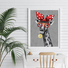 Charger l&#39;image dans la galerie, Girafe de nouveauté - diamant rond complet - 30x40cm
