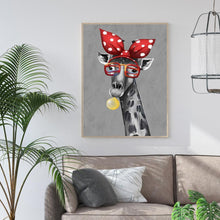 Charger l&#39;image dans la galerie, Girafe de nouveauté - diamant rond complet - 30x40cm
