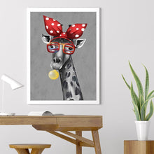 Charger l&#39;image dans la galerie, Girafe de nouveauté - diamant rond complet - 30x40cm
