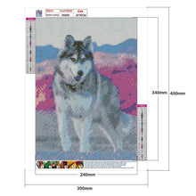 Charger l&#39;image dans la galerie, Loup animal - diamant rond complet - 30x40cm
