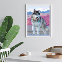 Charger l&#39;image dans la galerie, Loup animal - diamant rond complet - 30x40cm
