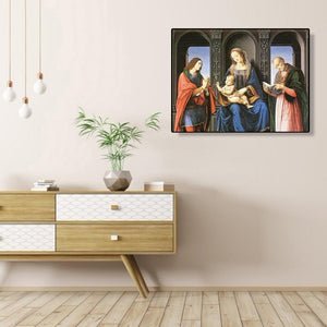 Religieux - diamant rond complet - 40x30cm