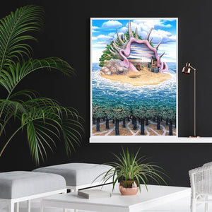 Île de mer - peinture complète de diamant - 30x40cm