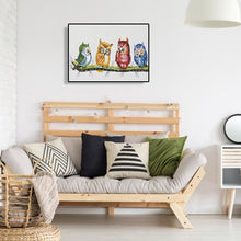 Charger l&#39;image dans la galerie, Oiseaux - diamant rond complet - 40x30cm
