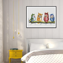 Charger l&#39;image dans la galerie, Oiseaux - diamant rond complet - 40x30cm
