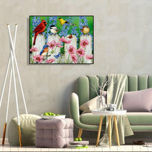 Charger l&#39;image dans la galerie, Oiseaux - diamant rond complet - 40x30cm
