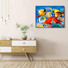 Charger l&#39;image dans la galerie, Poisson coloré - diamant rond complet - 40x30cm
